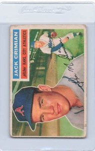 1956 Topps #319 Jack Crimian Athletics VG *DA4423