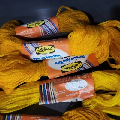 Vintage Lee Wards Lot of 6 Skeins Needlepoint/Crewel Yarn 100% Virgin Wool. NOS - Image 1 of 4