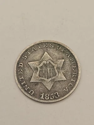 1853-3 Cent Silver Trime US Coin - Image 1 of 4