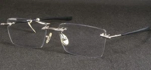 VIDI VICI VOILA Silber/Schwarz UNIKAT SELTENE BRILLE GLASSES RANDLOS 50-20-136mm - Bild 1 von 24