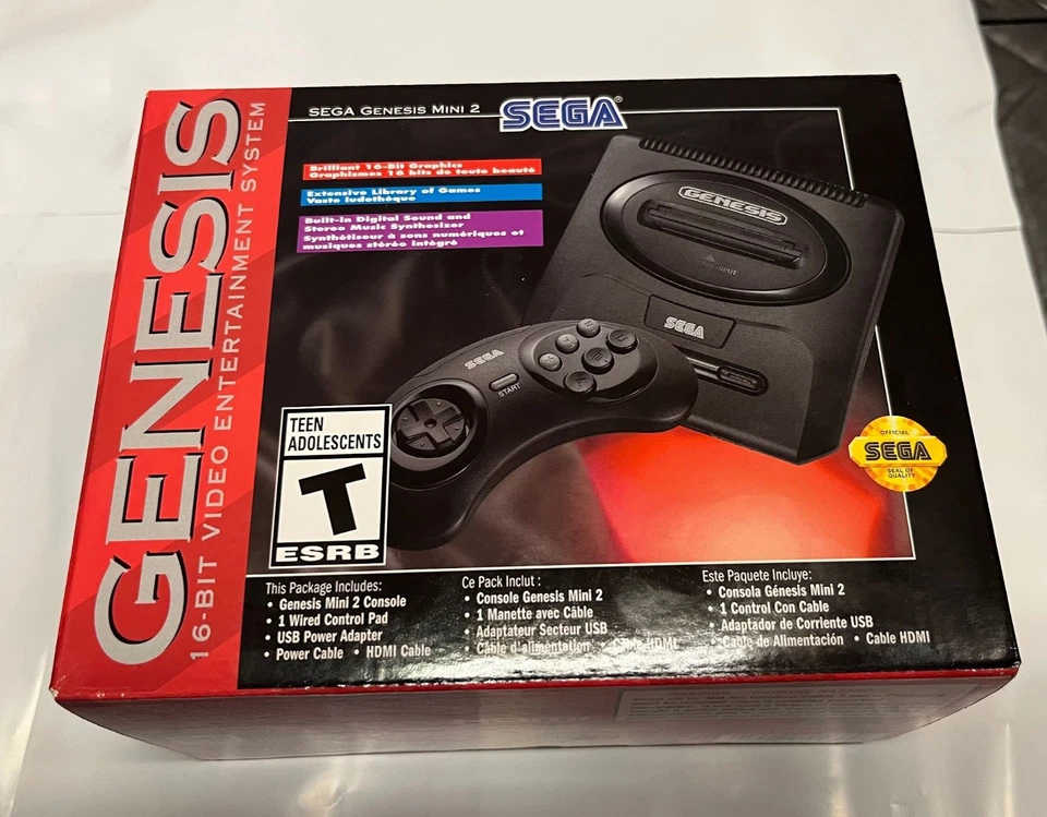 NEW SEGA Genesis Mini 2 USA North America Edition Console + Controler + 60 Games - Image 1 of 1
