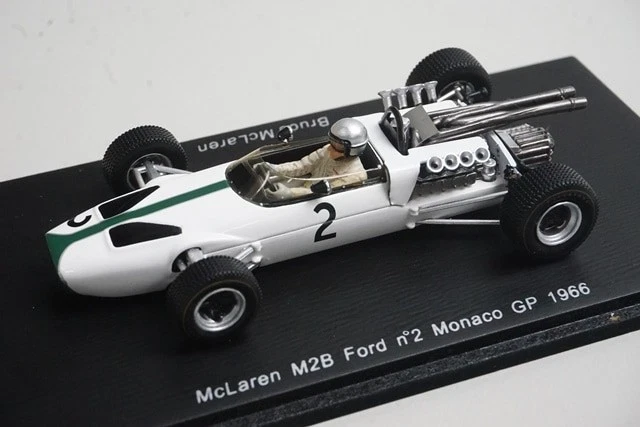 1:43 SPARK S3093 McLaren M2B Ford Monaco GP 1966 #2 B. McLaren model car - Image 1 of 4