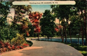 POSTAL SALUDOS DESDE ALBANS WEST VIRGINIA - Imagen 1 de 2