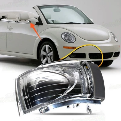 For Volkswagen Beetle 2006-2009 Right Side Mirror Turn Signal Sequential Light Foto 1 de 4