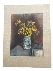 Edward Charles Prust British Watercolor Still Life Flowers - Picture 1 of 7