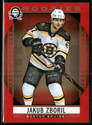 2018-19 O-Pee-Chee Coast to Coast Jakub Zboril Red RC #186 Boston Bruins - Image 1 of 2