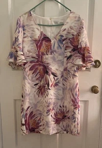 Trina Turk floral print Short Dress size 12 - Picture 1 of 9