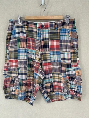 GAP Shorts Mens 33 Madras Plaid Cotton Cargo Colorful - Image 1 of 4