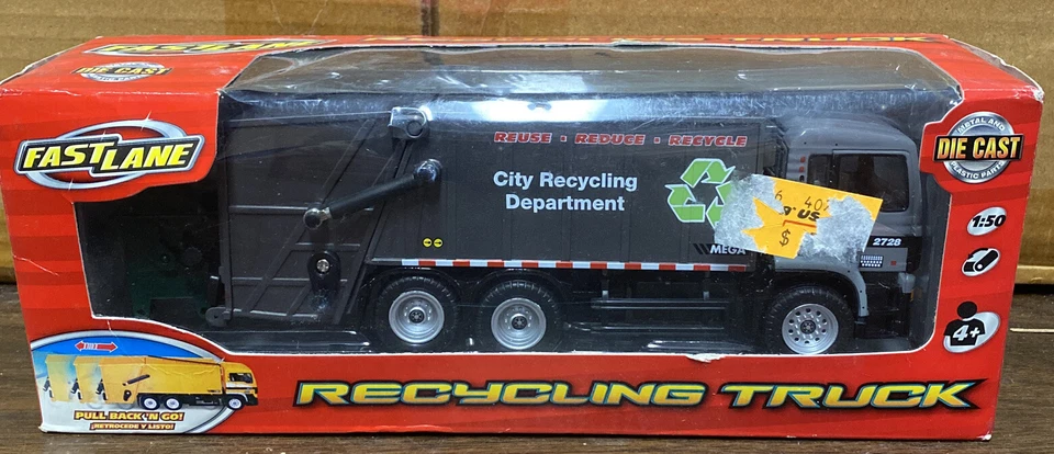 FASTLANE Dept. of Sanitation Recycling Collection Truck w/Pull-Back Action NEW! - Image 1 of 1