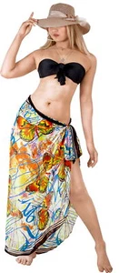 LA LEELA Women's Bikini Wraps Beach Wrap Swimwear Cover up Skirt Bathing suit - Picture 1 of 3