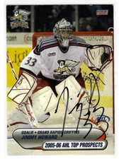 Jimmy Howard Signed 2005/06 Choice AHL Top Prospects Card #19