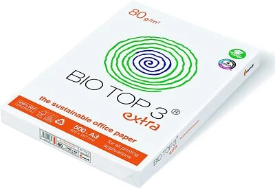 Mondi Bio Top 3 extra 80g/m² DIN-A3 500 Blatt ohne optischen Aufheller naturweiß