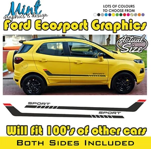 Calcomanías deportivas para FORD EcoSport ST Line a rayas laterales pegatinas gráficos SIN P&P 013 - Imagen 1 de 4