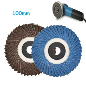 Flap Grinding Wheel Sanding Discs 100mm 4" 60 80 120 240 320 Grit Angle Wheels - Picture 1 of 10
