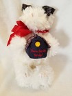 White Dog Plush Holding A Birdhouse That Says "Here Birdy Birdy" Soft 12 Inch