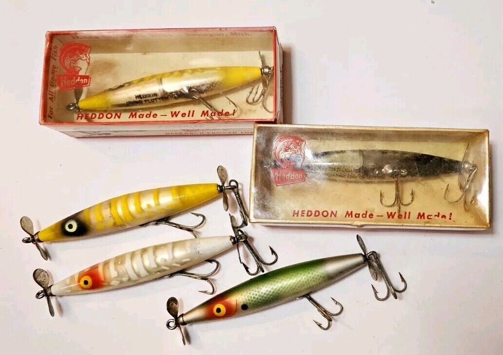Heddon Plastic Vintage Fishing Lures Box Insert Included for Heddon Plastic Vintage Fishing Lures Box Insert Included for