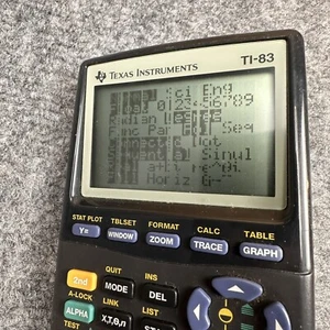 Calculadora gráfica Texas Instruments TI-83 - negra - PANTALLA DAÑADA - Imagen 1 de 9