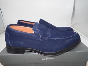 Mocasín sin cordones Stacy Adams para hombre Pelton sin usar, sin usar, azul marino, talla 7,5 - Imagen 1 de 7