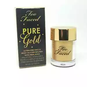Brillo facial y corporal ultrafino Too Faced Pure Gold infundido con oro real 2 g - Imagen 1 de 5