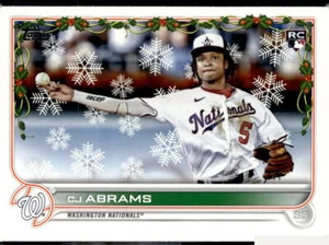 2022 Topps Holiday #HW112 CJ Abrams Rookie Washington Nationals - Picture 1 of 2