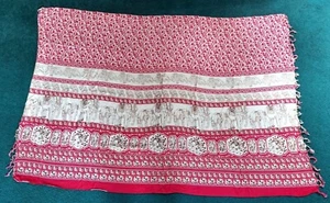 Scarf Fashion Elephant Paisley Ladies Silken Scarf - Large 64" X 44 1/2" - Picture 1 of 5