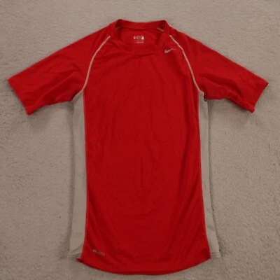 Camisa De Colección Nike Niños M Roja Gris Poliéster Spandex Tejida Ajuste Seco Juvenil Foto 1 de 4