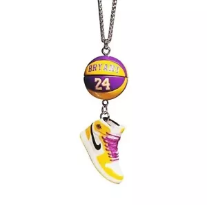 Car Rearview Mirror Hanging Ornament Accessories, Cute Car Decor Lakers Pendant - Picture 1 of 4