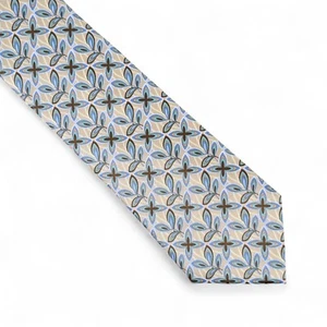 Perry Ellis Men's Olsson Floral Print Tie Taupe Yellow Necktie Classic 3 $55 - Picture 1 of 5