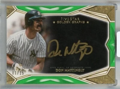 Don Mattingly 2019 Topps Five Star  Golden Graphs #GG-DM Auto 1/15 - Image 1 of 2