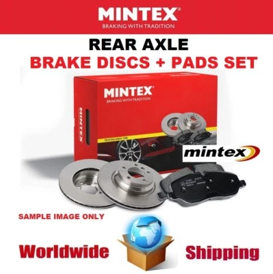 MINTEX Rear Axle BRAKE DISCS + BRAKE PADS SET for VW JETTA IV 1.4 TSI 2011-2014 - Image 1 of 4