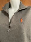 Polo Golf Ralph Lauren Sleeveless 1/4 Zip Woman’s Golf Shirt Size M Gray/orange