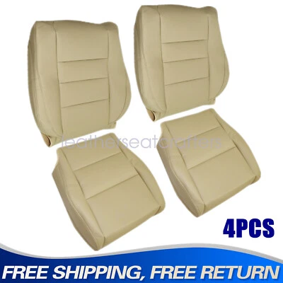 Driver & Passenger Side Leather Seat Cover Tan For 2011 2012 Honda Accord 4-Door Foto 1 de 4