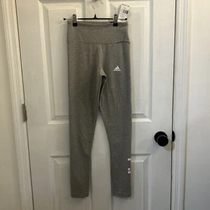 NWT Adidas Women's Essentials High-Waisted Logo Leggings, Size XS, Gray - Picture 1 of 24
