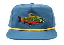 Brook Trout Hat Duck Camp Style Embroidered Rope Hat - Free Shipping