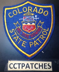 COLORADO STATE PATROL FELT POLICE SHOULDER PATCH CO - Picture 1 of 2