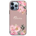 Flower Personalised Name Phone Case Cover For Iphone 14 Pro Max 11 12 13 Xr 8 15