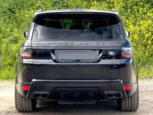 SVR Style Tuning Black Exhaust Tips Covers For Range Rover Sport L494 2018-2022 - Picture 1 of 12