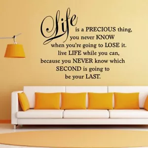 US Quote Wall Decal Stickers Vinyl Bedroom Removable Mural Home Room Art Decor - Picture 1 of 4