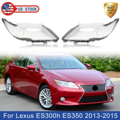 Par Para Lexus ES250 ES300h ES350 2013-2015 Faro Lente Faro Cubierta Transparente Foto 1 de 4