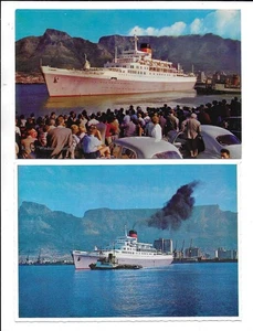 RMS Windsor Castle Cape Town South Africa Luxury Union Liner Ship McNally PC - Imagen 1 de 1