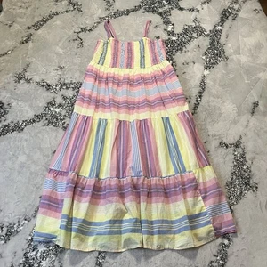 Lane Bryant Dress Womens Size 18/20 Multicolor Smocked Back Gauze Tiered Maxi - Picture 1 of 10