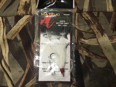 MATZUO WHITE BOTTOM DRIFT RIG -LOW: #MR2251,3/0 GANCHO O’SHAUGHNESSY, 60 Lb. Test Foto 1 de 2