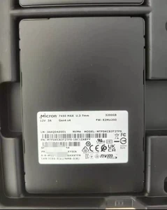 30pcs 3.2TB SSD MICRON 7450 MAX U.3 7mm 3200GB  MTFDKCB3T2TFS-1BC1ZABYY - Picture 1 of 2