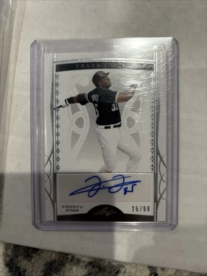 2022 Leaf Trinity Frank Thomas #BA-FT1 Silver Foil /99 (AU) White Sox HOF Auto - Image 1 of 2