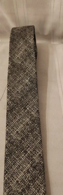 Corbata Ben Sherman vintage delgada blanca y negra para hombre nueva con etiquetas Foto 1 de 4