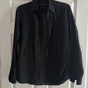 MetropolitanView Dress Shirt L 16 34/35 Black White Dots Long Sleeve 100% Cotto - Bild 1 von 7