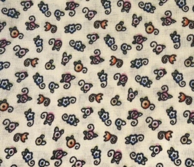 Rare Mary Engelbreit FRIED EGG Rose Flowers Quilt Fabric Yellow 2000 18x 43 Tiny - Image 1 of 2