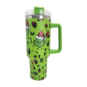 Cappello Grinch Face e Babbo Natale bianco 40 oz. Bicchiere caldo/freddo - Foto 1 di 7