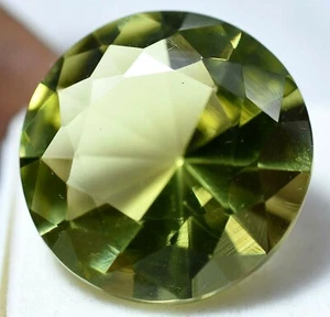 Lab Created 62.90 Ct Splendid lemon Citrine Round Cut GGL Certified AAA+ Gem - Picture 1 of 9