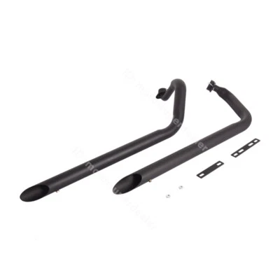 Sistema completo de tubo de escape negro Slip para Yamaha Virago 1100 750 700 XV1100 Foto 1 de 4